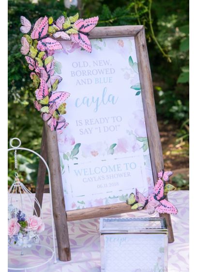 Garden Party Personalized Welcome Sign - Inspired by original water color paintings, this gorgeous